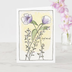 "Thinking of you" watercolor... greeting card