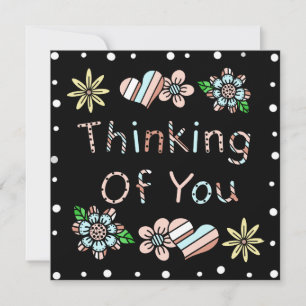 Thinking of You Whimsical Floral Card