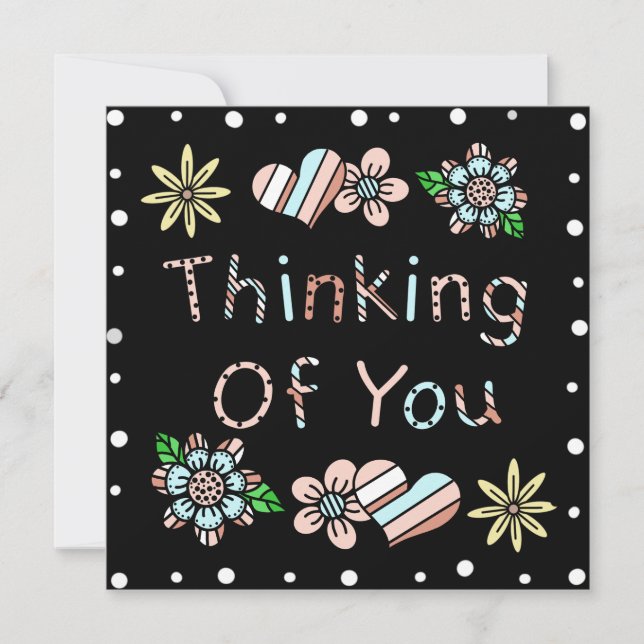 Thinking of You | Whimsical Floral  Invitation (Front)