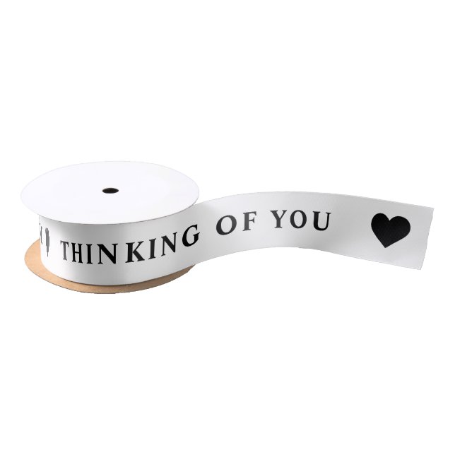 Thinking of You | White Ribbon Satin Ribbon (Spool)