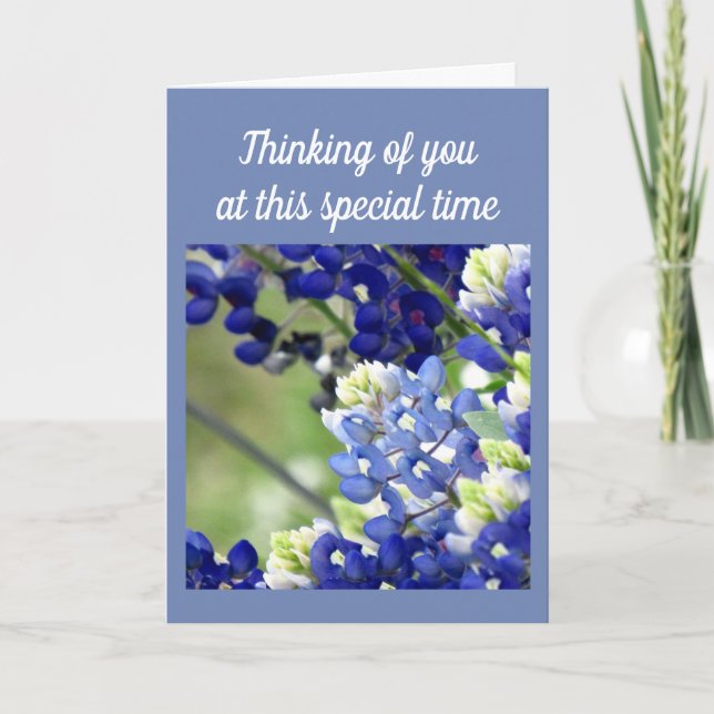 Thinking of you wildflower greeting card (Front)