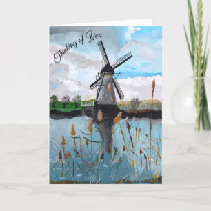"Thinking of You" - Windmill - Wishing You Joy  Thank You Card