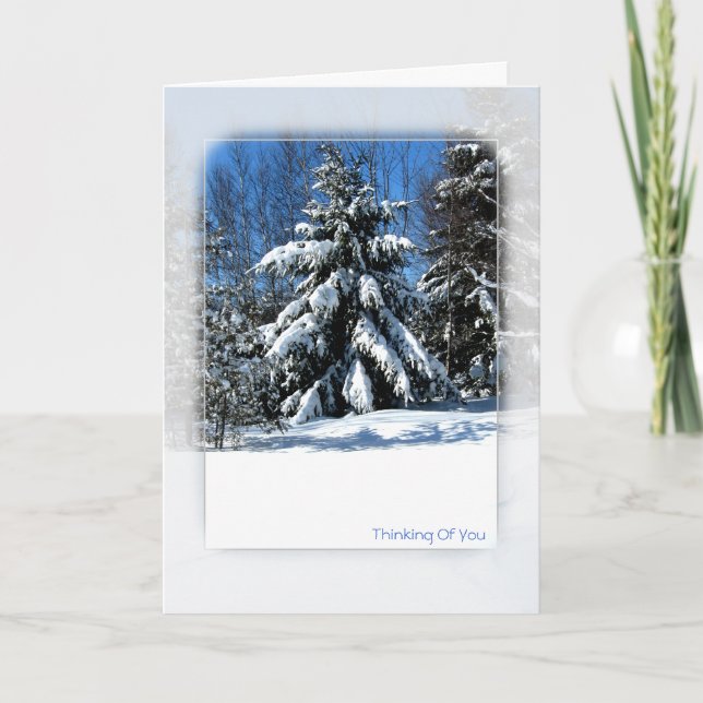 Thinking Of You - Winter Tree Card (Front)