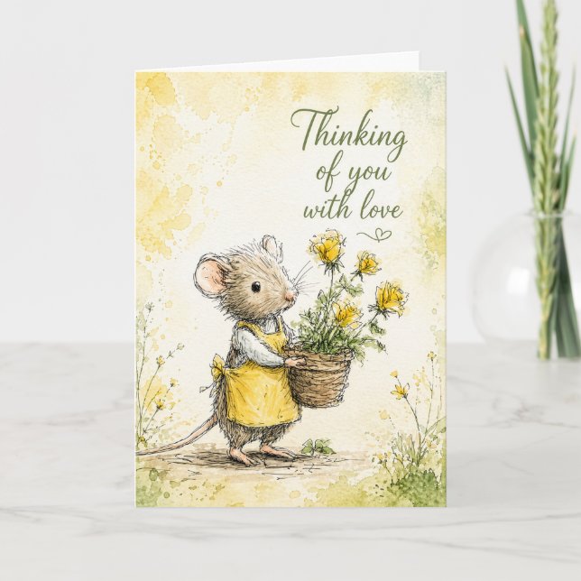 Thinking Of You With Love | Mouse Card (Front)