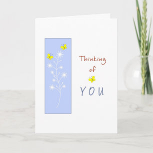 Thinking of You with Yellow Butterflies Card