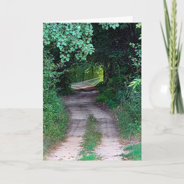 Thinking of You Woodland Dirt Path Card (Front)