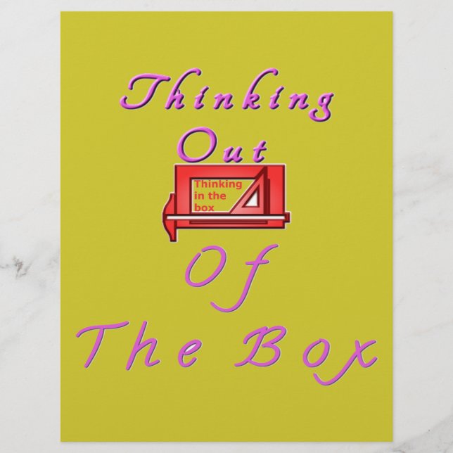 Thinking out of the box. (Front)