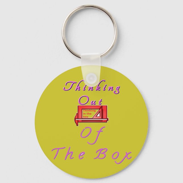 Thinking out of the box. keychain (Front)