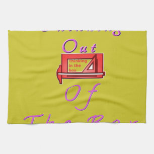 Thinking out of the box. kitchen towel
