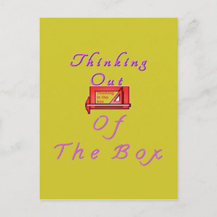 Thinking out of the box. postcard