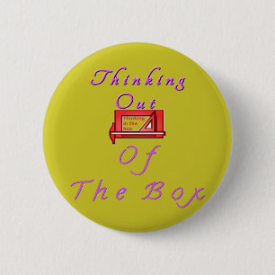 Thinking Outside the Box Design 2 Inch Round Button