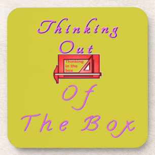 Thinking Outside the Box Design Coaster