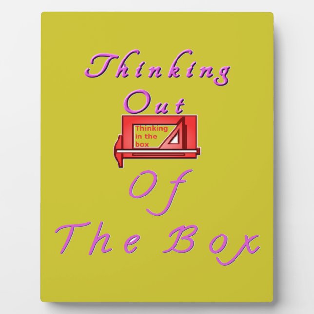 Thinking Outside the Box Design Plaque (Front)