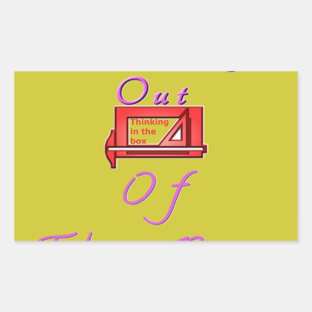 Thinking Outside the Box Design Sticker (Front)