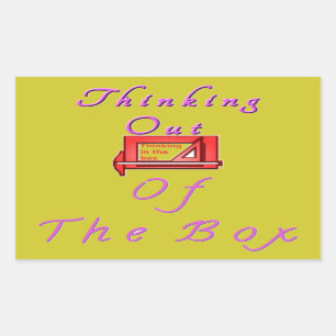 Thinking Outside the Box Design Sticker