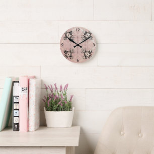 Thinking Pastel Twists Round Clock