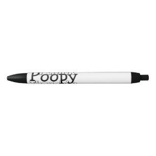 Thinking Poopy Thoughts Black Ink Pen