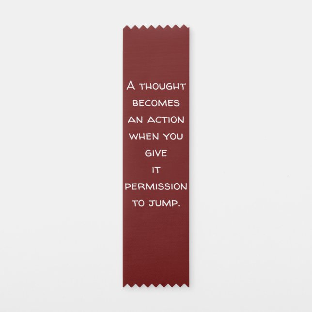 Thinking quote bookmark (Front)