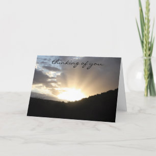 thinking sunset card