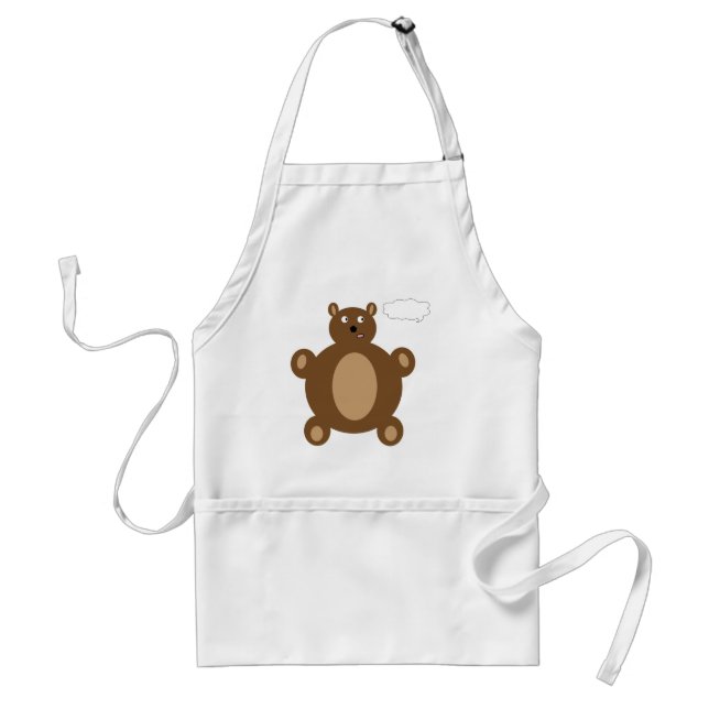 Thinking Teddy Bear Apron (Front)