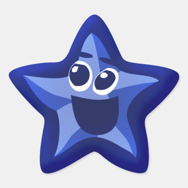Thinkling Blue Star Stickers (Front)