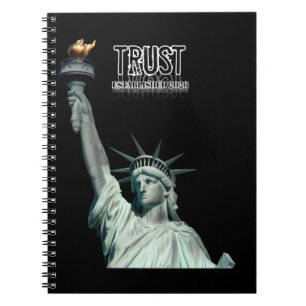 Thiqa Statue of Liberty Inspirational Quote Notebo Notebook