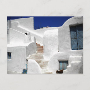 Thirasia island above Santorini Postcard