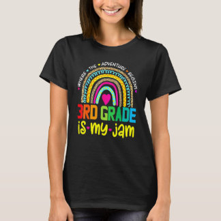 Third 3rd Grade Is My Jam Back To School Rainbow T-Shirt