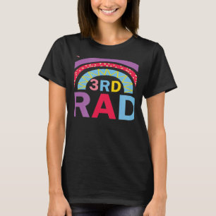 Third 3rd Grade Rainbow Back to School Teacher Tea T-Shirt