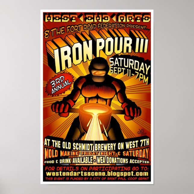 Third Annual West 7th Iron Pour Poster 2010 (Front)