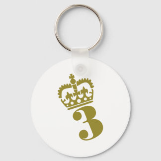 Third Birthday - Number – 3 Keychain
