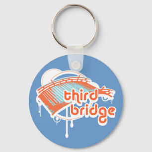 third bridge. orange&blue. keychain