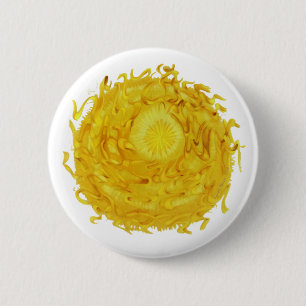 Third Chakra Healing Art #3 2 Inch Round Button