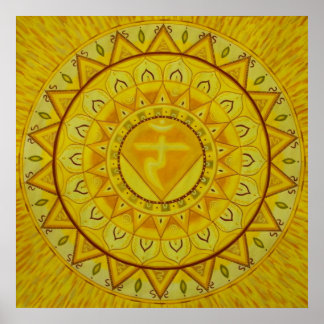 Third Chakra Mandala Poster