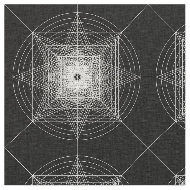 Third Dimensional Sacred Geometry Fabric (Close Up)