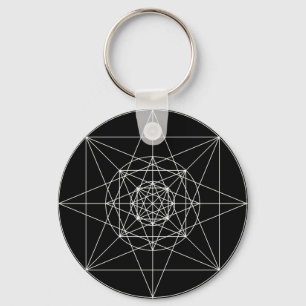 Third Dimensional Sacred Geometry Keychain