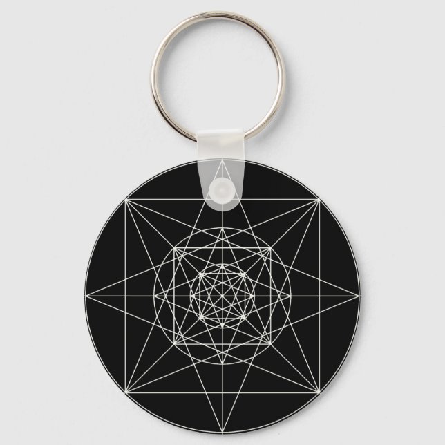 Third Dimensional Sacred Geometry Keychain (Front)