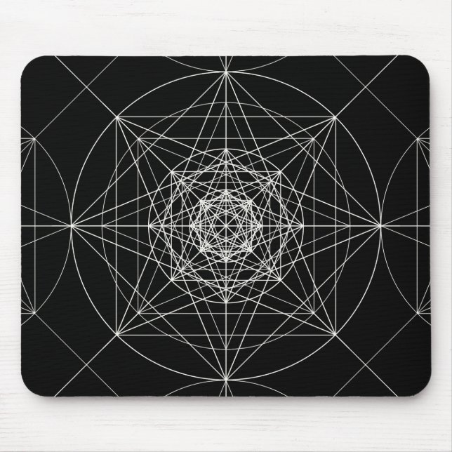 Third Dimensional Sacred Geometry Mouse Pad (Front)