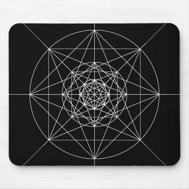 Third Dimensional Sacred Geometry Mouse Pad (Front)