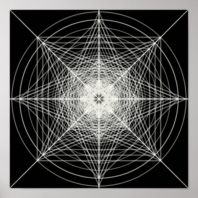 Third Dimensional Sacred Geometry Poster (Front)
