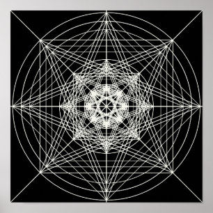Third Dimensional Sacred Geometry Poster