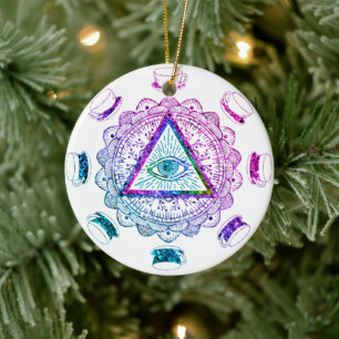 Third Eye All Seeing Eye Coffee Cup Ceramic Ornament