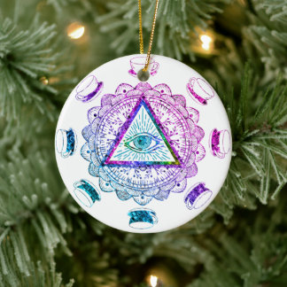 Third Eye All Seeing Eye Coffee Cup Ceramic Ornament