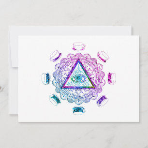 Third Eye All Seeing Eye Coffee Cup Holiday Card