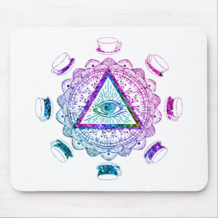 Third Eye All Seeing Eye Coffee Cup Mouse Pad
