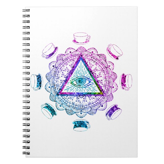 Third Eye All Seeing Eye Coffee Cup Notebook (Front)