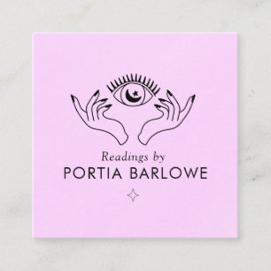 Third Eye and Hands Psychic Medium Square Business Card