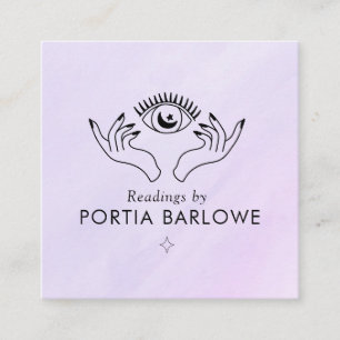 Third Eye and Hands Psychic Medium Square Business Card