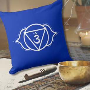 Third Eye Chakra   Ajna   Indigo   Meditation  Throw Pillow