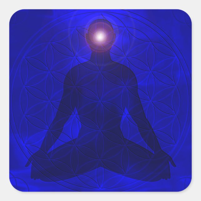 Third Eye Chakra Ajna Square Sticker (Front)